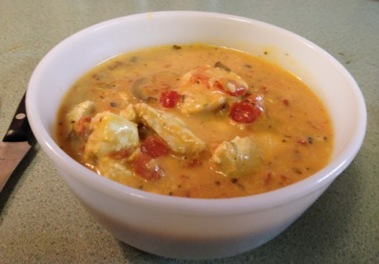 Chicken and Tomato Red Pepper Soup