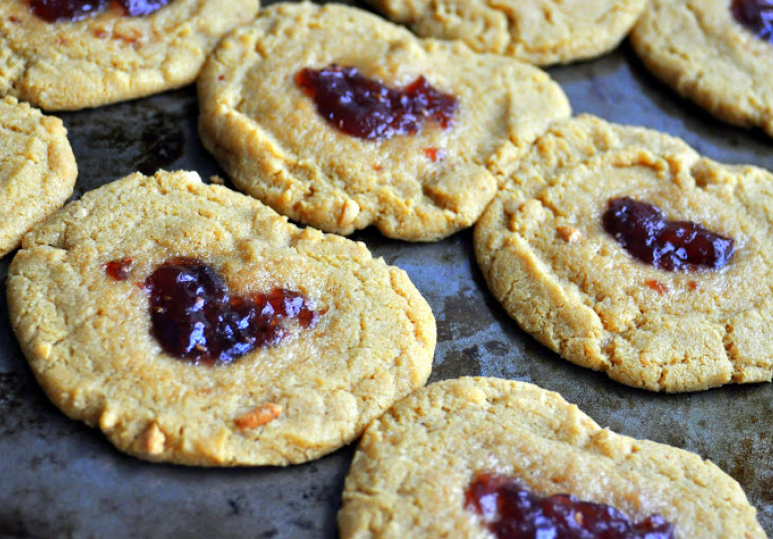 PB & J Valentines Protein Cookies