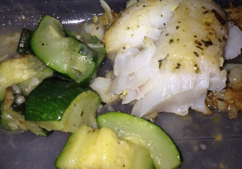 Lemon Pepper Cod with Zuccini